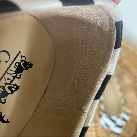 COACH AND FOUR | Pointed Toe Black & White Striped Flats - Picture 3 of 8